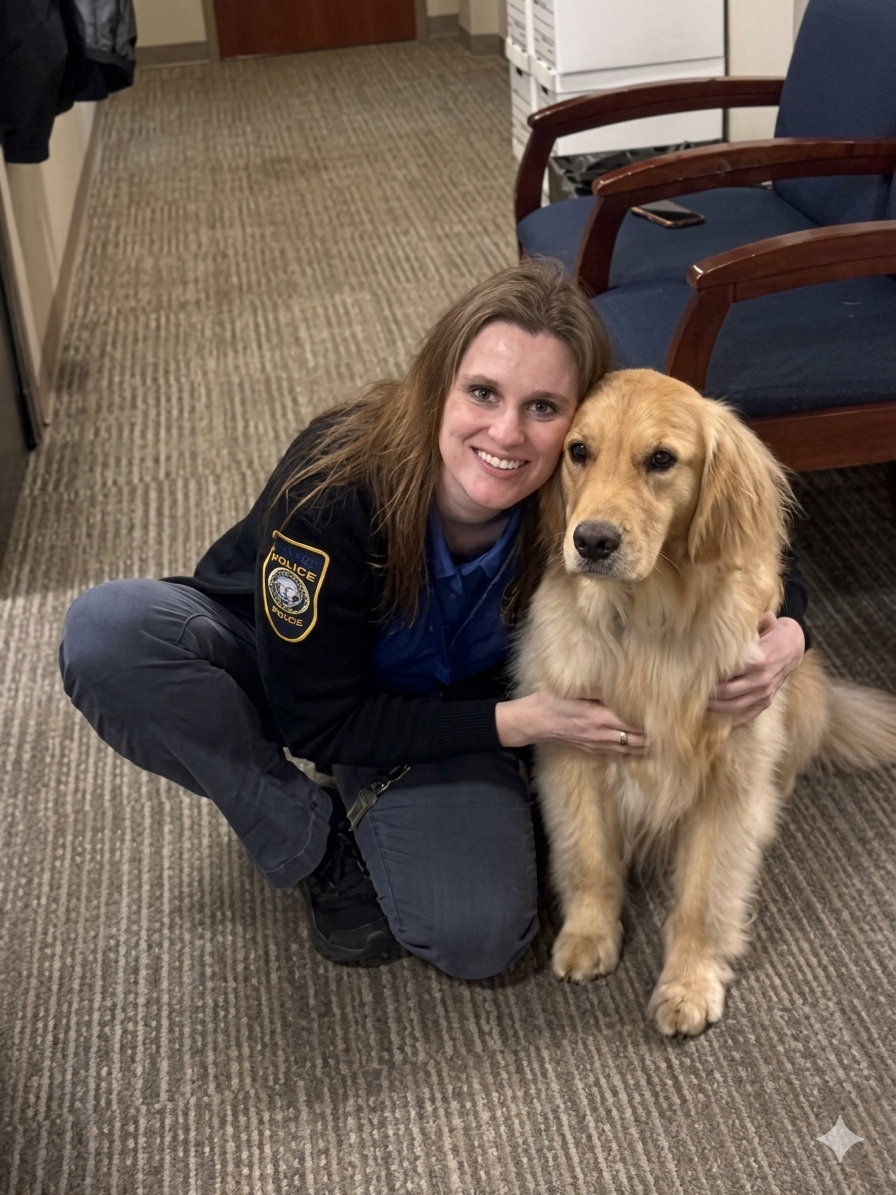 Officer Toth and Millie